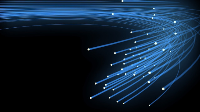 Blue abstract lines dots cable free wallpaper for desktop - medium preview image