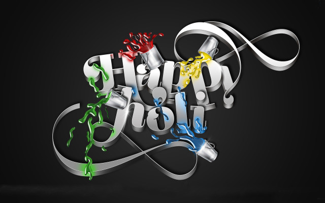 3d text black background colorful free wallpaper for desktop - medium preview image