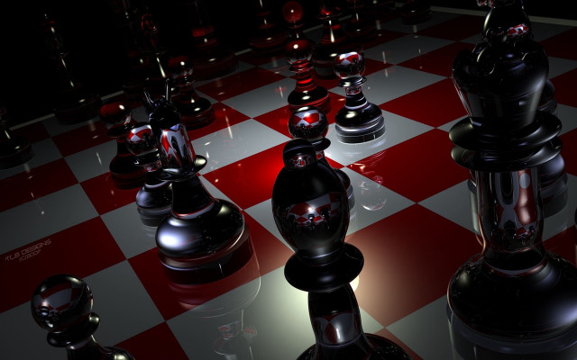 Chessboard red black red floor free wallpaper for desktop - medium preview image