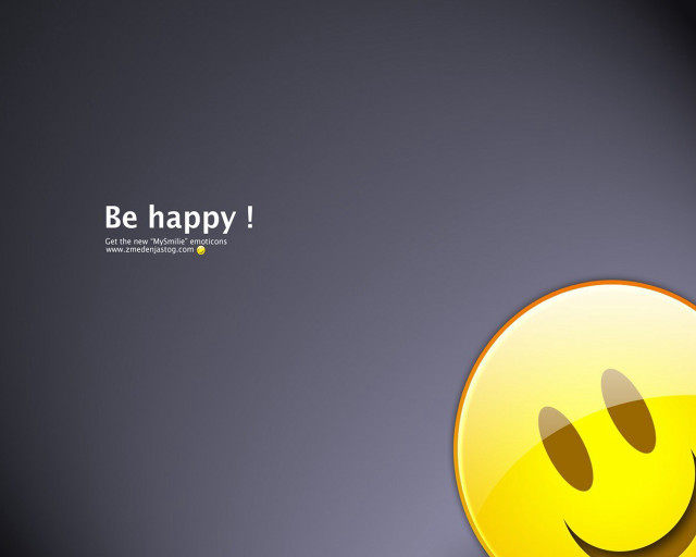Smiley face happy message be free wallpaper for desktop - medium preview image