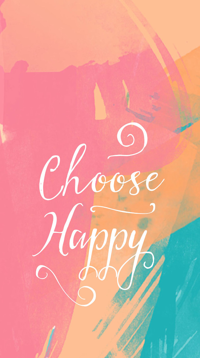 Choose happy colorful poster handwritten free wallpaper for mobile - medium preview image