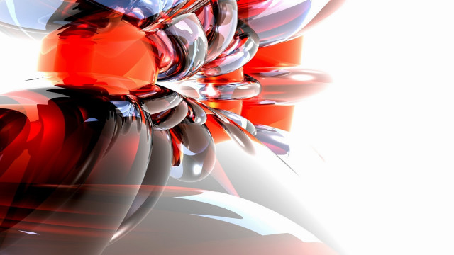 Red white abstract generative raytraced free wallpaper for desktop - medium preview image