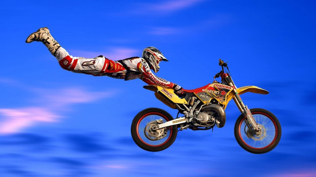 Cliff childs motorcycle trick air free wallpaper for desktop - medium preview image