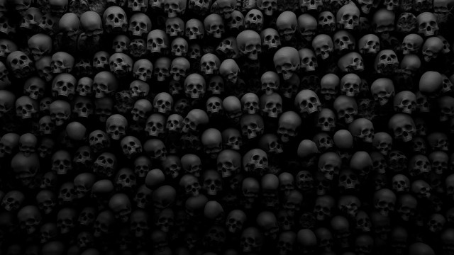 Skulls gothic black background ambient free wallpaper for desktop - medium preview image