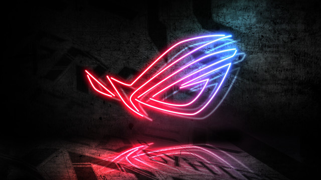 Neon bird dark black red free wallpaper for desktop - medium preview image
