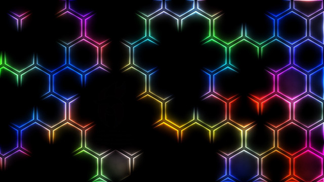 Holographic hexagon patterned background wallpaper free wallpaper for desktop - medium preview image