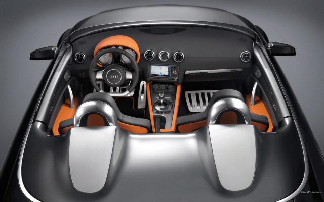 Car steering wheel dashboard futurism free wallpaper for desktop - medium preview image