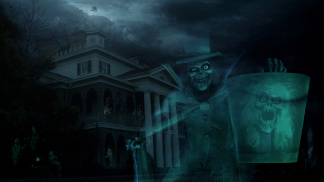 Creepy house giant ghost large free wallpaper for desktop - medium preview image