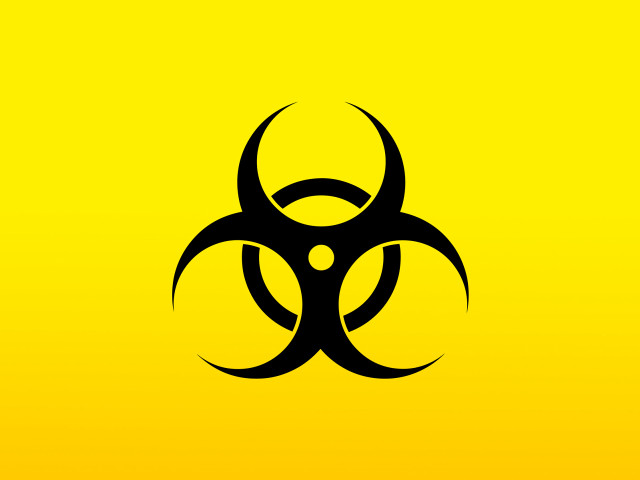 Black yellow biohazard symbol yellow free wallpaper for desktop - medium preview image