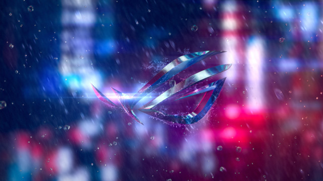 Blue red abstract city rain free wallpaper for desktop - medium preview image