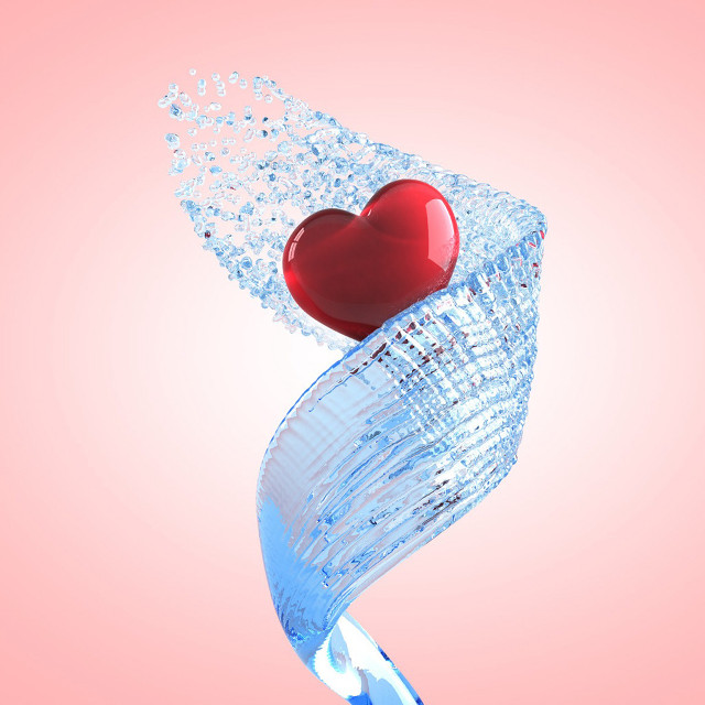 Heart glass vase water wave free wallpaper for tablet - medium preview image
