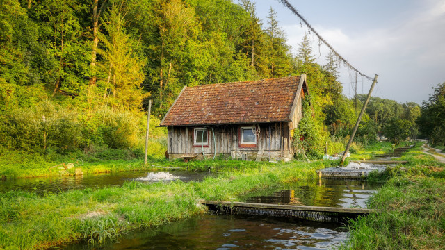 Small house river forest power #2 free wallpaper for desktop - medium preview image