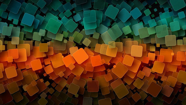 Colorful abstract squares orange green free wallpaper for desktop - medium preview image