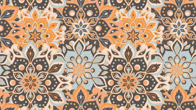 Colorful floral flemish ferriswheel fireworks free wallpaper for desktop - medium preview image