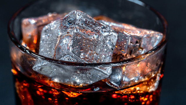 Ice glass cubes autumn fire free wallpaper for desktop - medium preview image