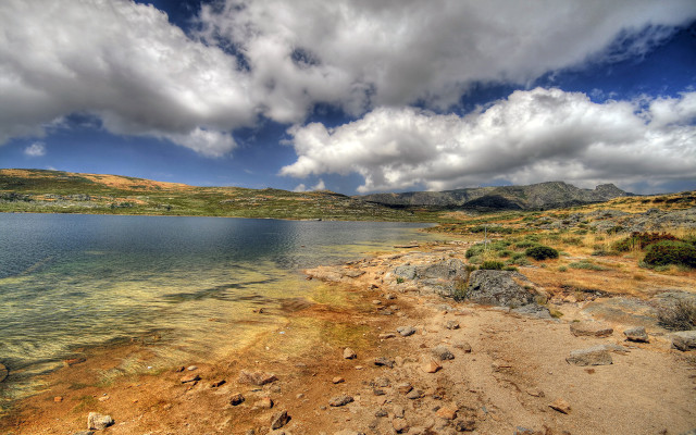 Lake mountains cloudy sky dirt #3 free wallpaper for desktop - medium preview image