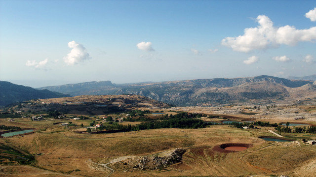 Valley hills clouds blue sky free wallpaper for desktop - medium preview image