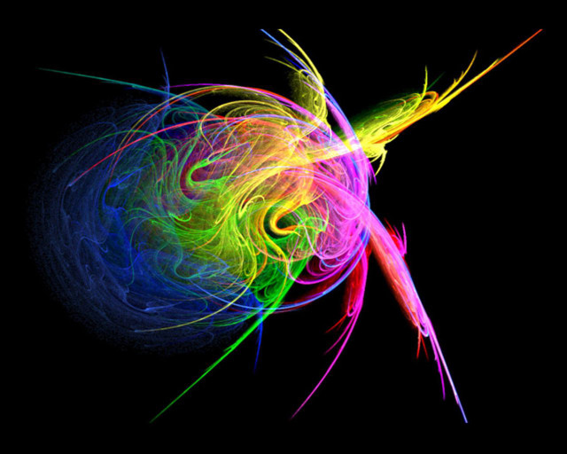 Colorful swirly generative mandelbrot glowing free wallpaper for desktop - medium preview image