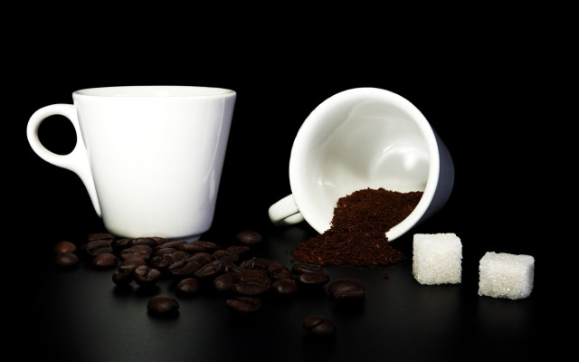 Coffee sugar cubes table black free wallpaper for desktop - medium preview image