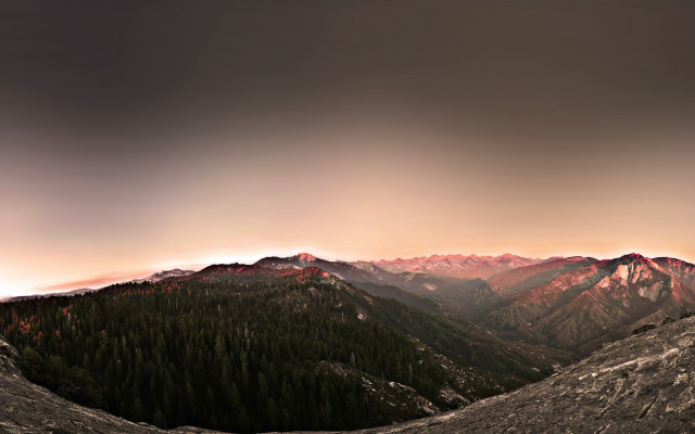 Mountain range trees cloudy sky #4 free wallpaper for desktop - medium preview image