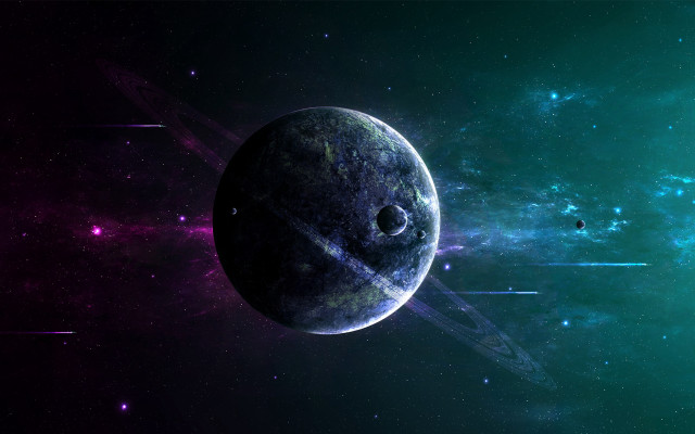 Planet star background blue purple #2 free wallpaper for desktop - medium preview image