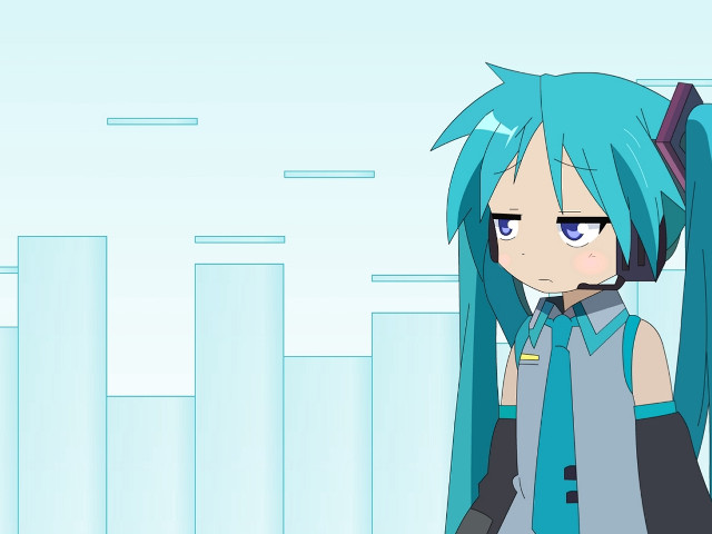 Anime character blue hair blue free wallpaper for desktop - medium preview image