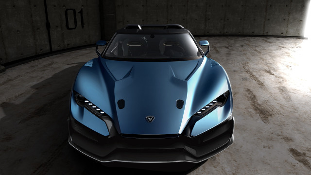 Blue sports car garage light #4 free wallpaper for desktop - medium preview image