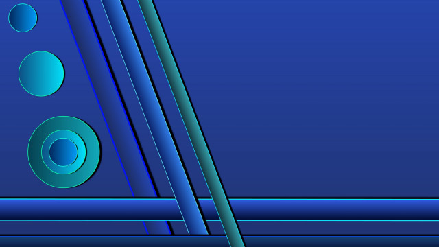 Blue design circles lines vaporwave free wallpaper for desktop - medium preview image