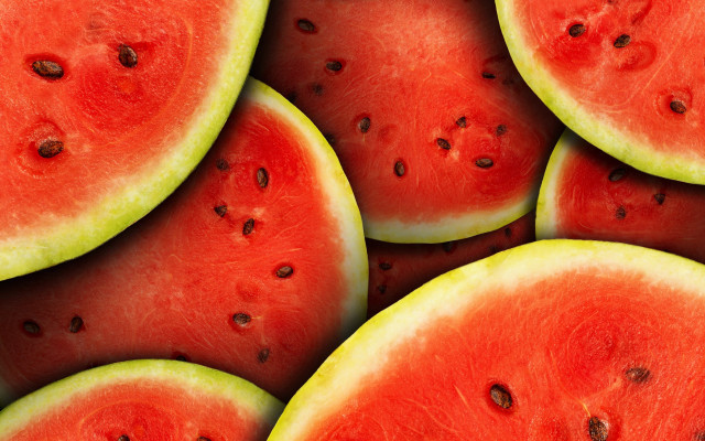 Watermelon slices seeds green center free wallpaper for desktop - medium preview image