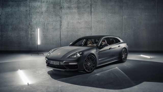 Grey porsche panamera dark room free wallpaper for desktop - medium preview image