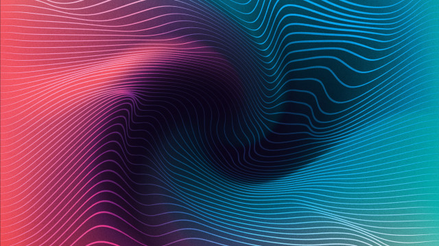 Colorful wavy curved blue pink free wallpaper for desktop - medium preview image