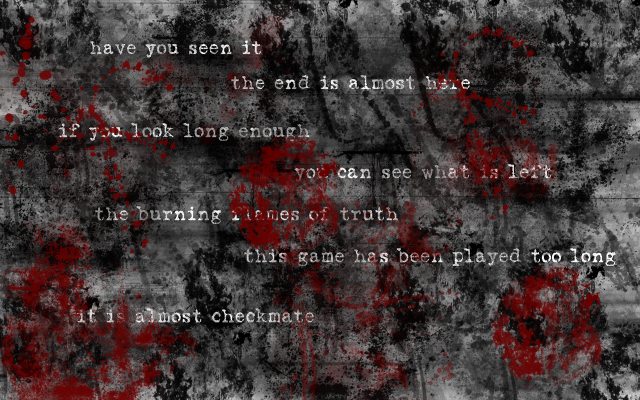 Black white red paint blood free wallpaper for desktop - medium preview image