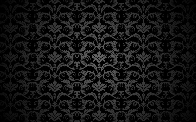 Black white gothic floral crescent free wallpaper for desktop - medium preview image