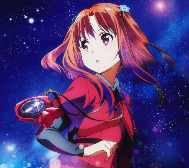 Girl red dress blue object free wallpaper for tablet - medium preview image