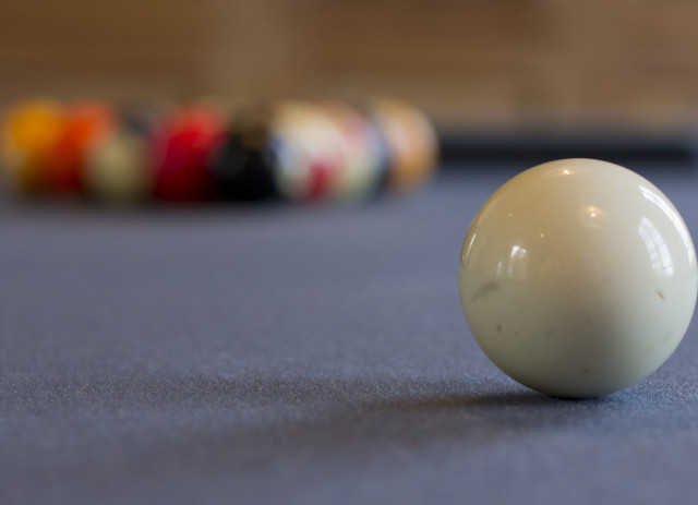 Pool ball on table with free wallpaper for desktop - medium preview image