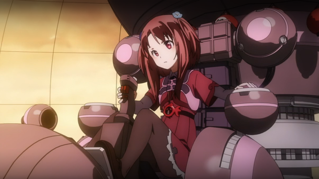 Woman red suit giant robot free wallpaper for desktop - medium preview image