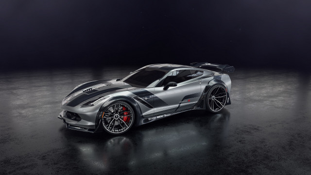 Silver sports car black stripe #5 free wallpaper for desktop - medium preview image