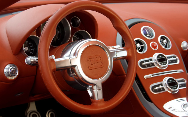 Red car dashboard steering wheel free wallpaper for desktop - medium preview image