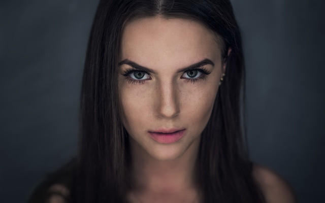 Woman long hair blue eyes #41 free wallpaper for desktop - medium preview image