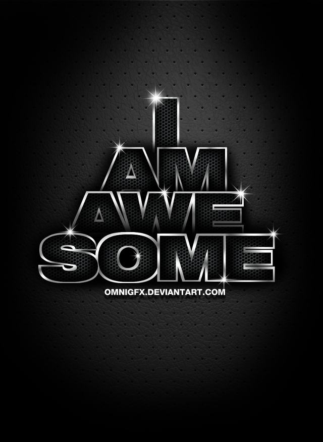 I am awesome black and free wallpaper for mobile - medium preview image