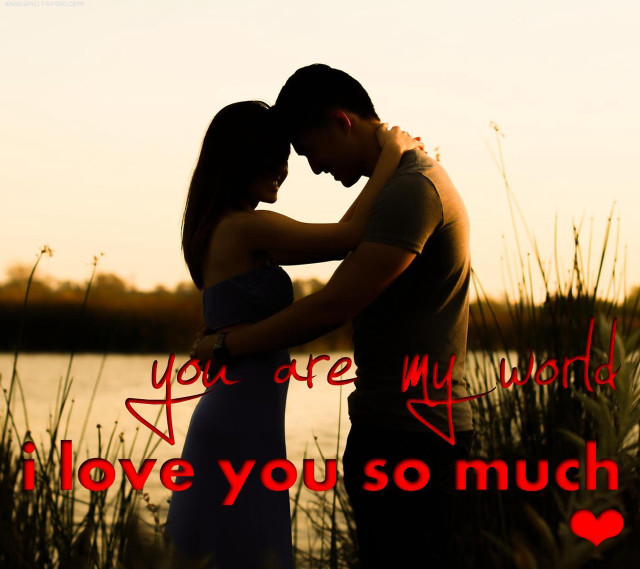 Couple hugging lake you are free wallpaper for tablet - medium preview image