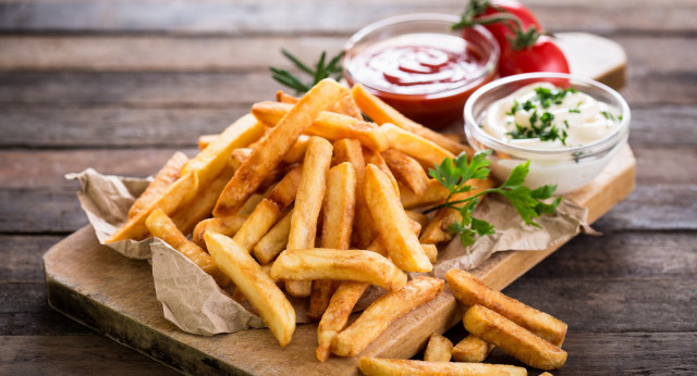 Wooden tray french fries dips #3 free wallpaper for desktop - medium preview image