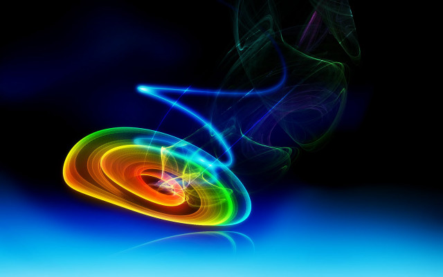 Colorful swirl smoke black blue free wallpaper for desktop - medium preview image