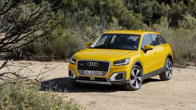 Yellow suv dirt road forest free wallpaper for desktop - medium preview image