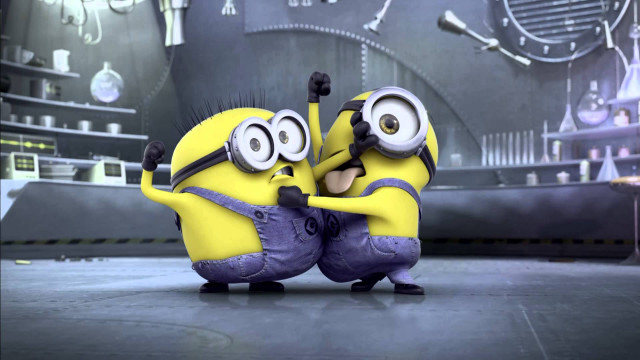 Minions hugging despicable me scene #2 free wallpaper for desktop - medium preview image