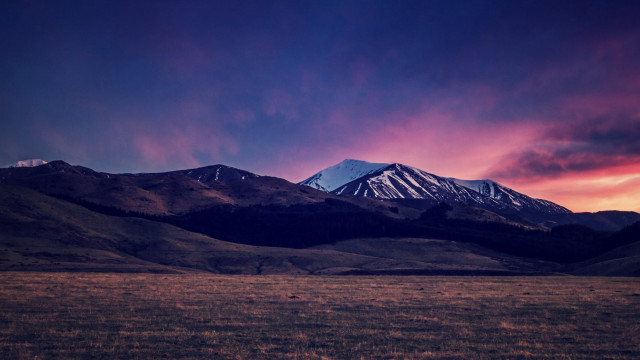 Mountain range sunset pink sky #4 free wallpaper for desktop - medium preview image