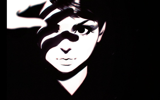 Creepy clown makeup woman black free wallpaper for desktop - medium preview image