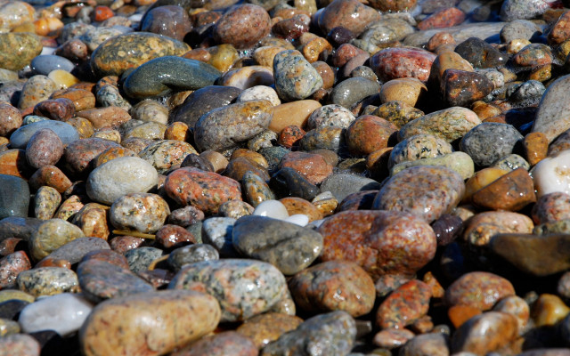 Colorful rocks land art blurry free wallpaper for desktop - medium preview image