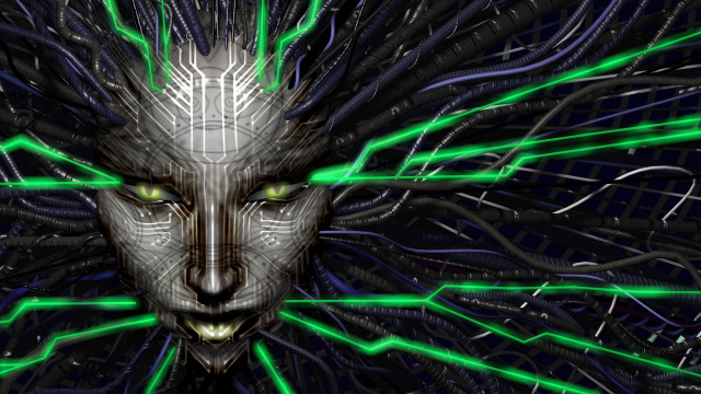 Face green black lines eyes free wallpaper for desktop - medium preview image