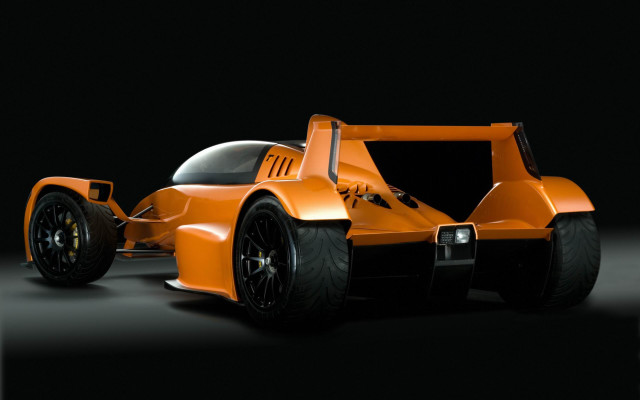 Orange racecar dark room black #2 free wallpaper for desktop - medium preview image